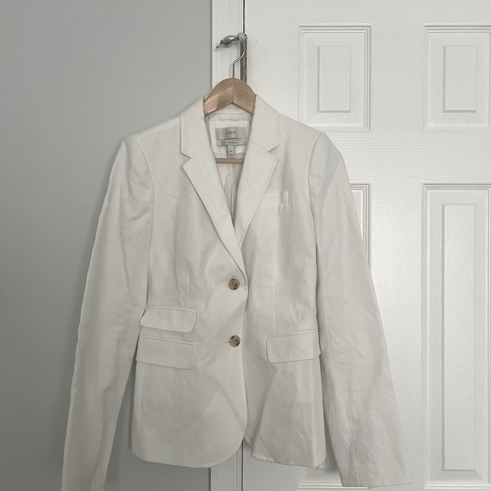 Women's White Linen Blazer J.Crew